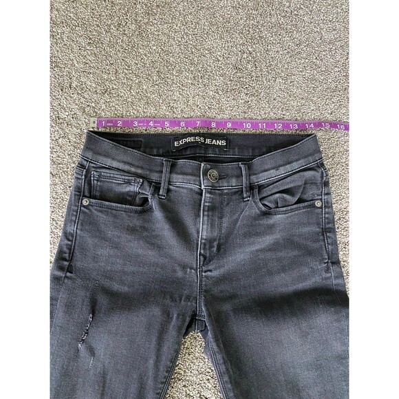 Express Jeans Mid Rise Legging Jeans - Black - Size 6 - Picture 4 of 7
